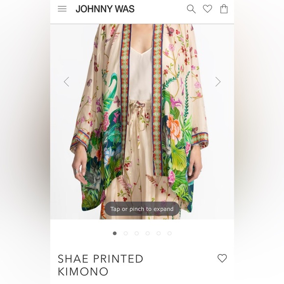 Johnny Was Shae Printed Kimono - Picture 6 of 6